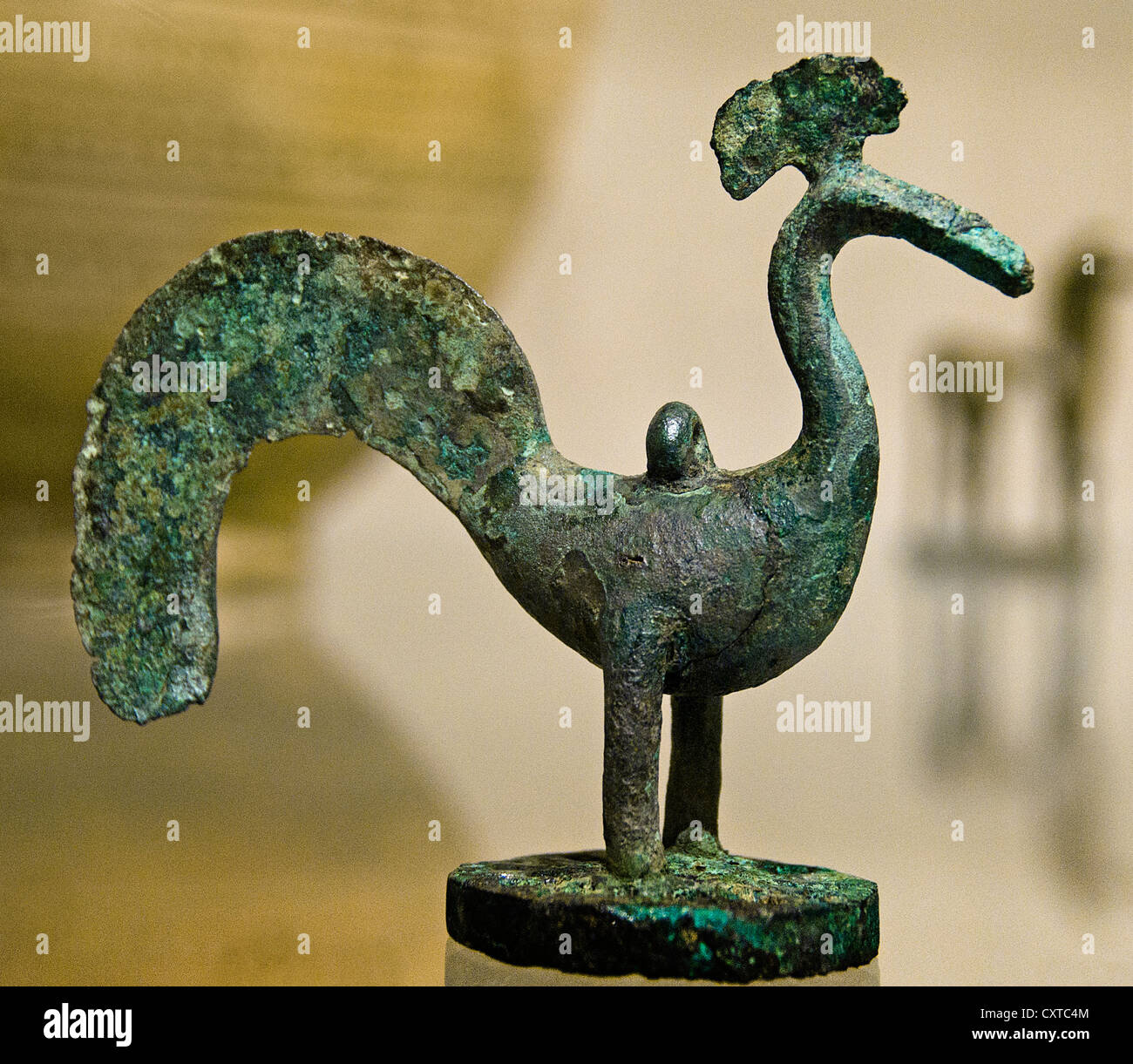 Bronze bird Geometric  750-700 BC Greek Greece Stock Photo