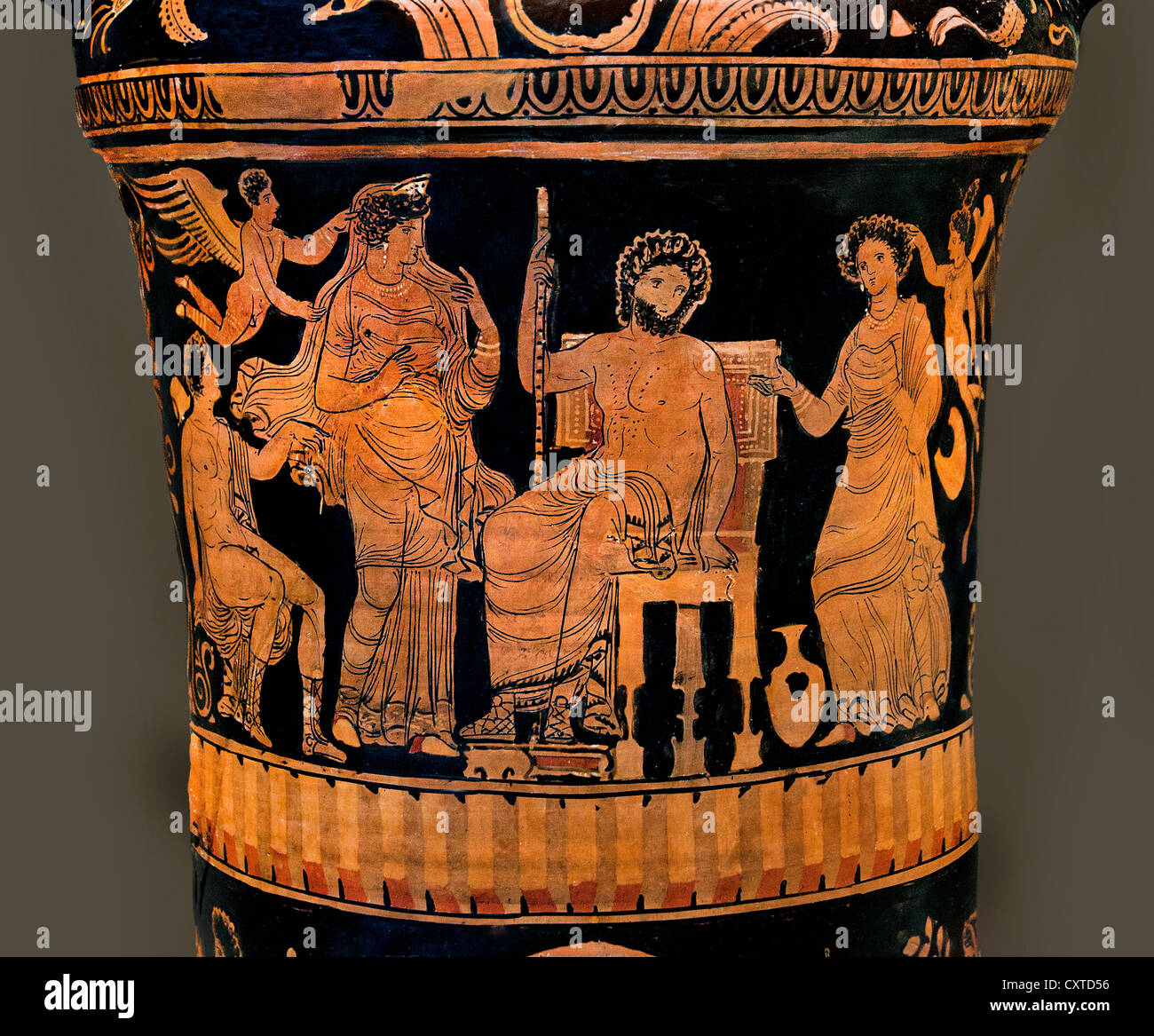 Terracotta loutrophoros ceremonial water vase Darius Painter Classical ...