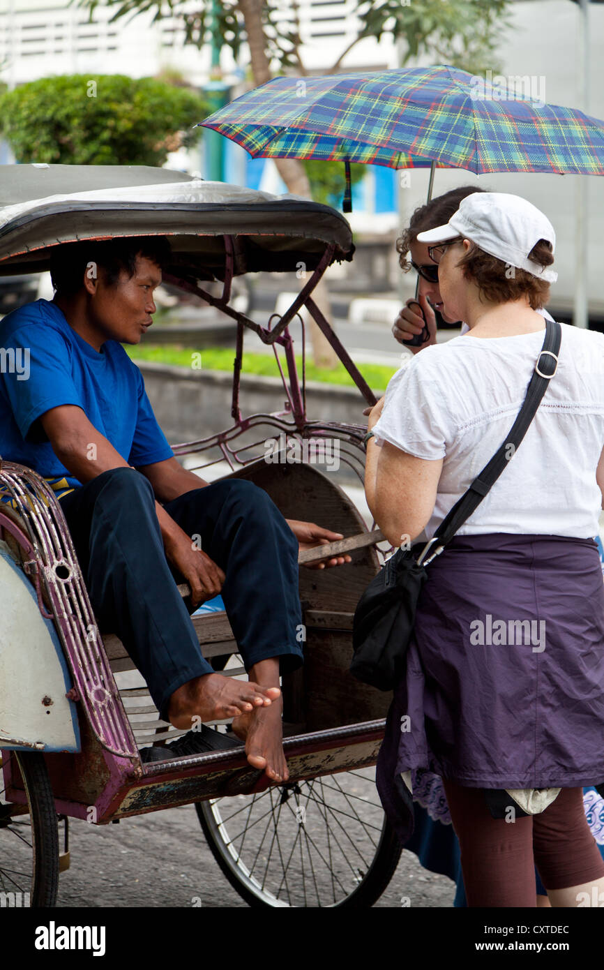 Rickshaws in yogyakarta in indonesia hi-res stock photography and ...