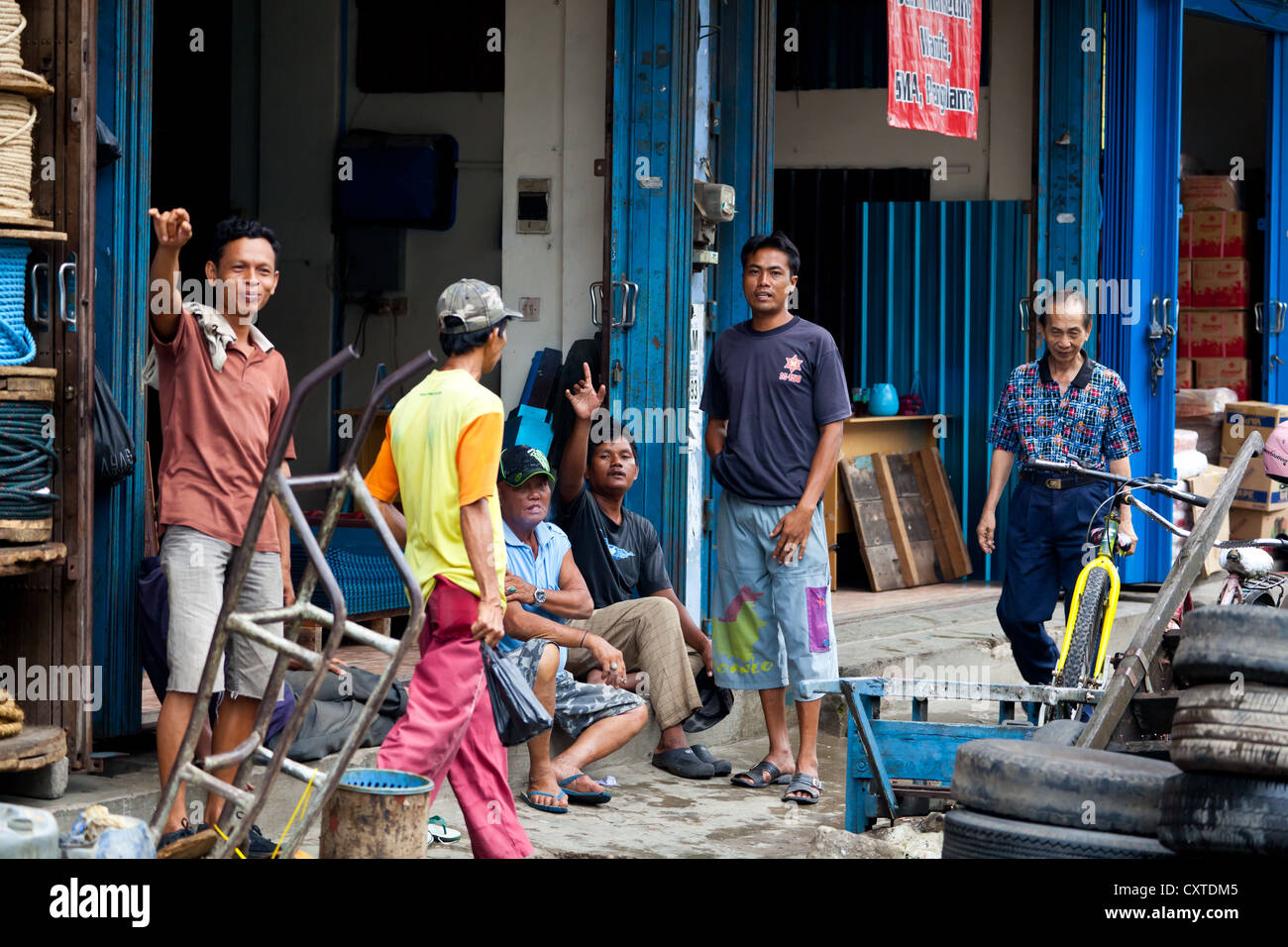 Street Life in Banjarmasin, Indonesia Stock Photo