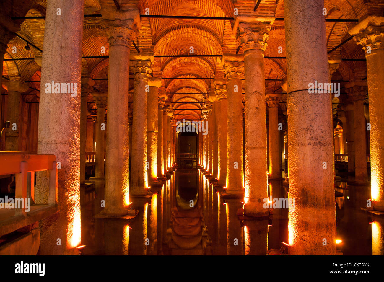 Basilica Cistern in the Sultanahmed district of Istanbul Turkey Stock Photo