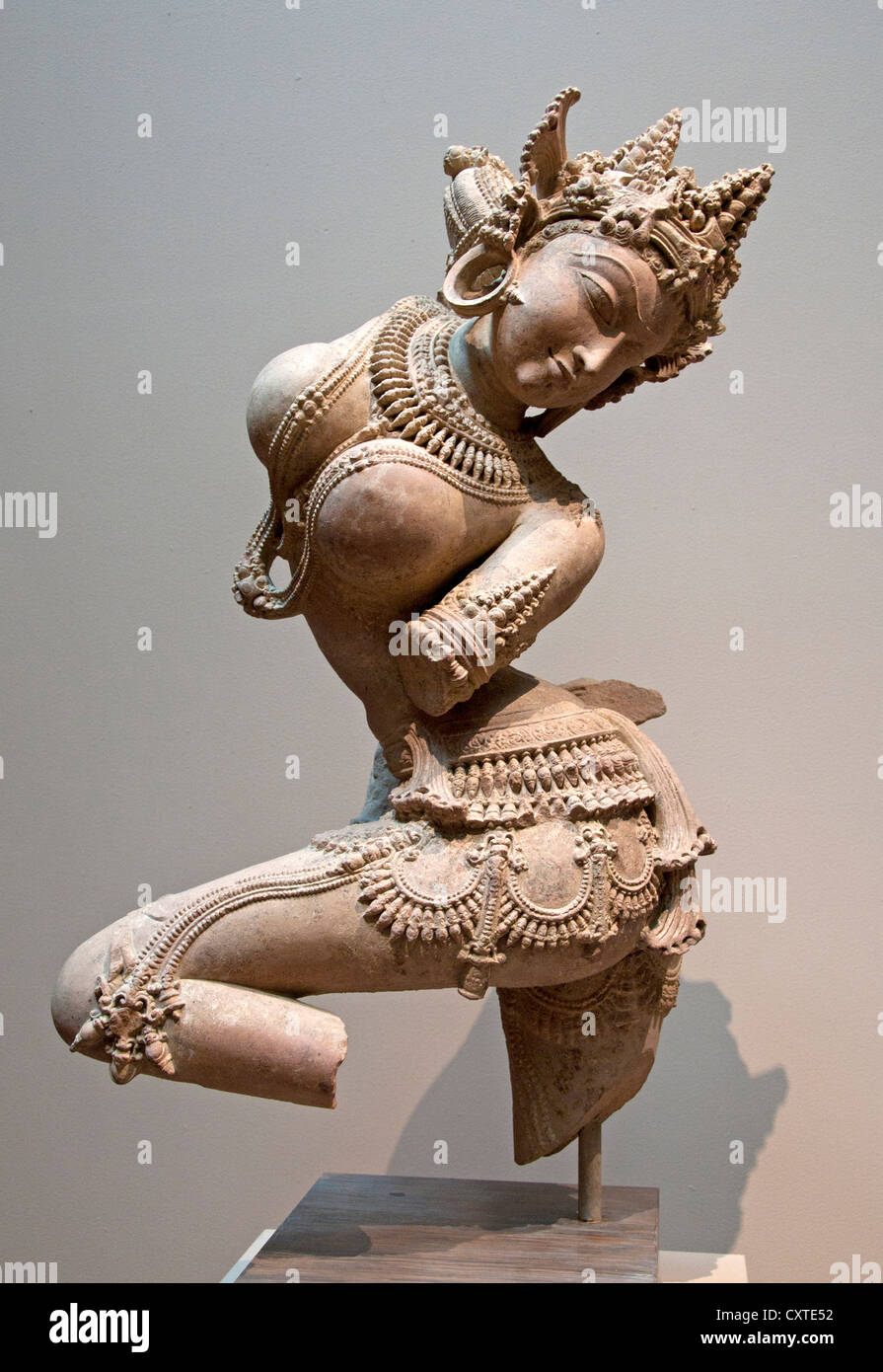 Dancing Celestial Uttar India Pradesh 12th Century Sandstone Hindu Stock Photo
