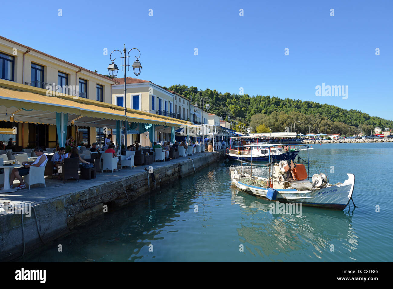 Seafront tavernas, Katakolon, Pyrgos Municipality, West Greece Region