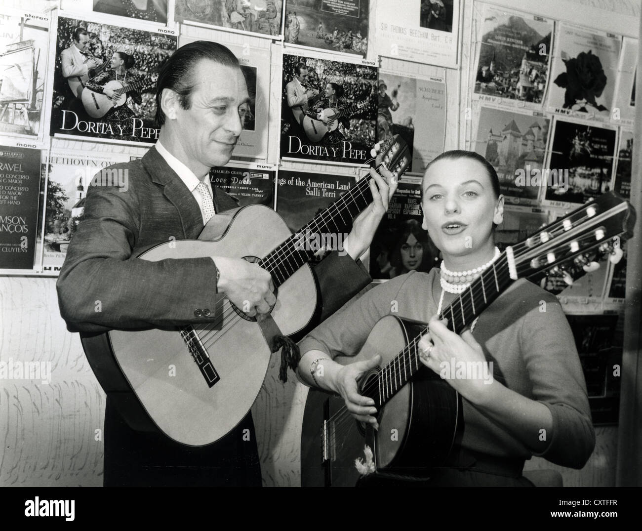 DORITA Y PEPE Argentinian guitar duo about 1955 Stock Photo Alamy