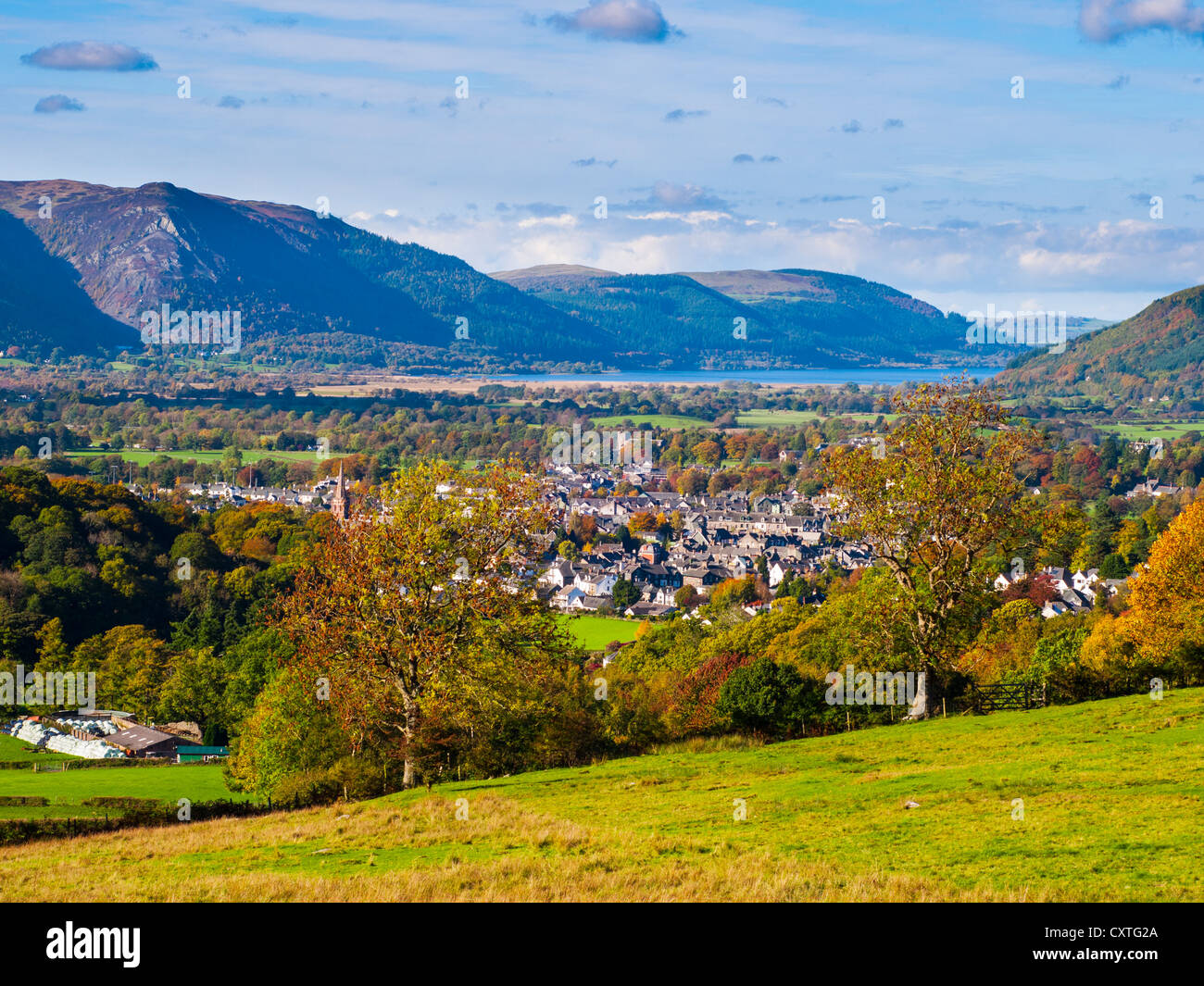 The Lake District town of Keswick in Cumbria, England Stock Photo Alamy