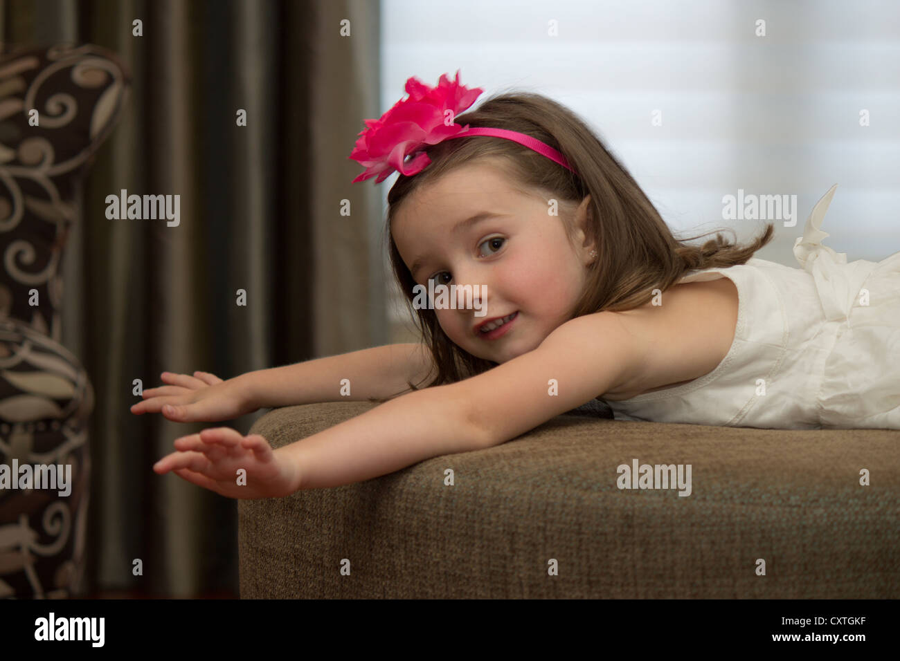Playful, happy child posing. Stock Photo