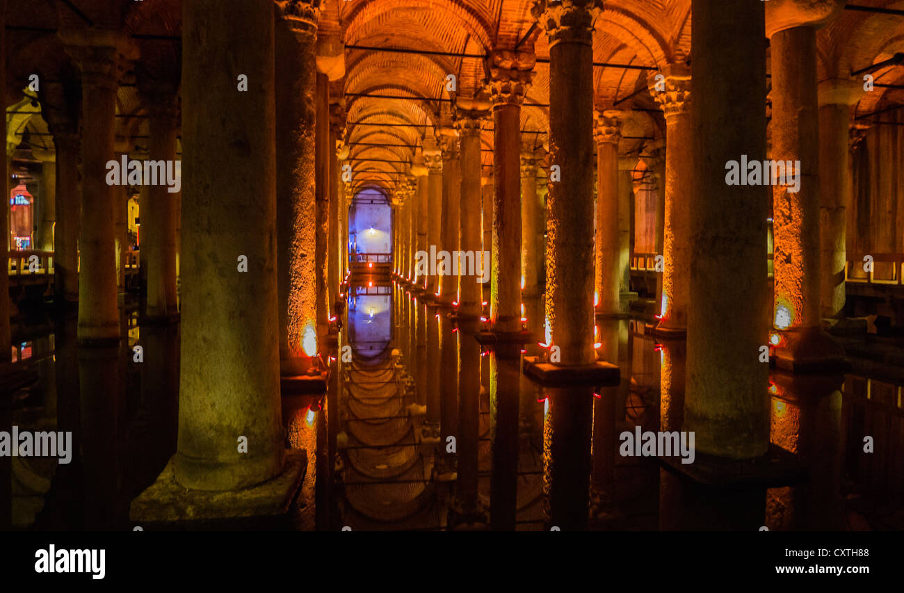 The Basilica Cistern in Istanbul Turkey Stock Photo