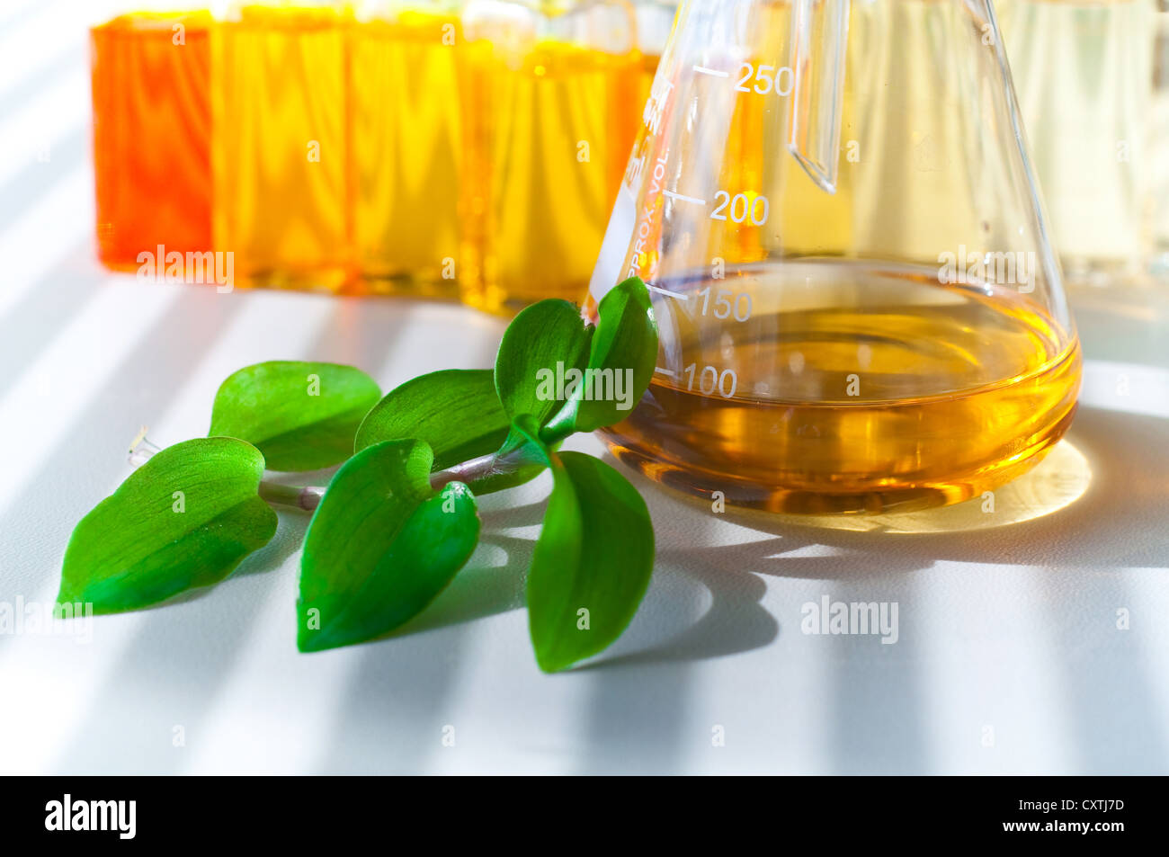 flask alternative fuel plant, which is derived fuel Stock Photo