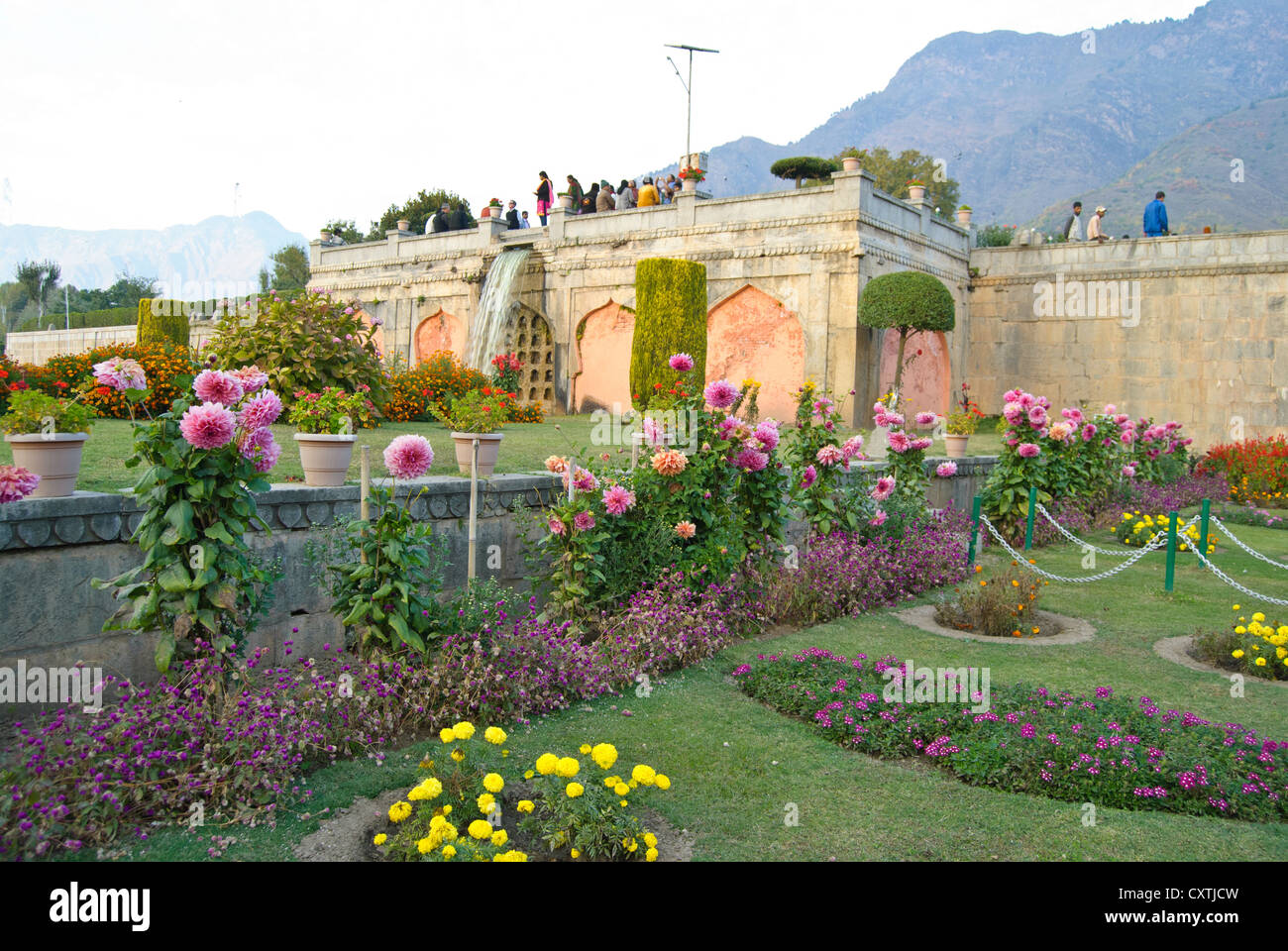 The gate of Nishat Garden at Srinagar Stock Photo