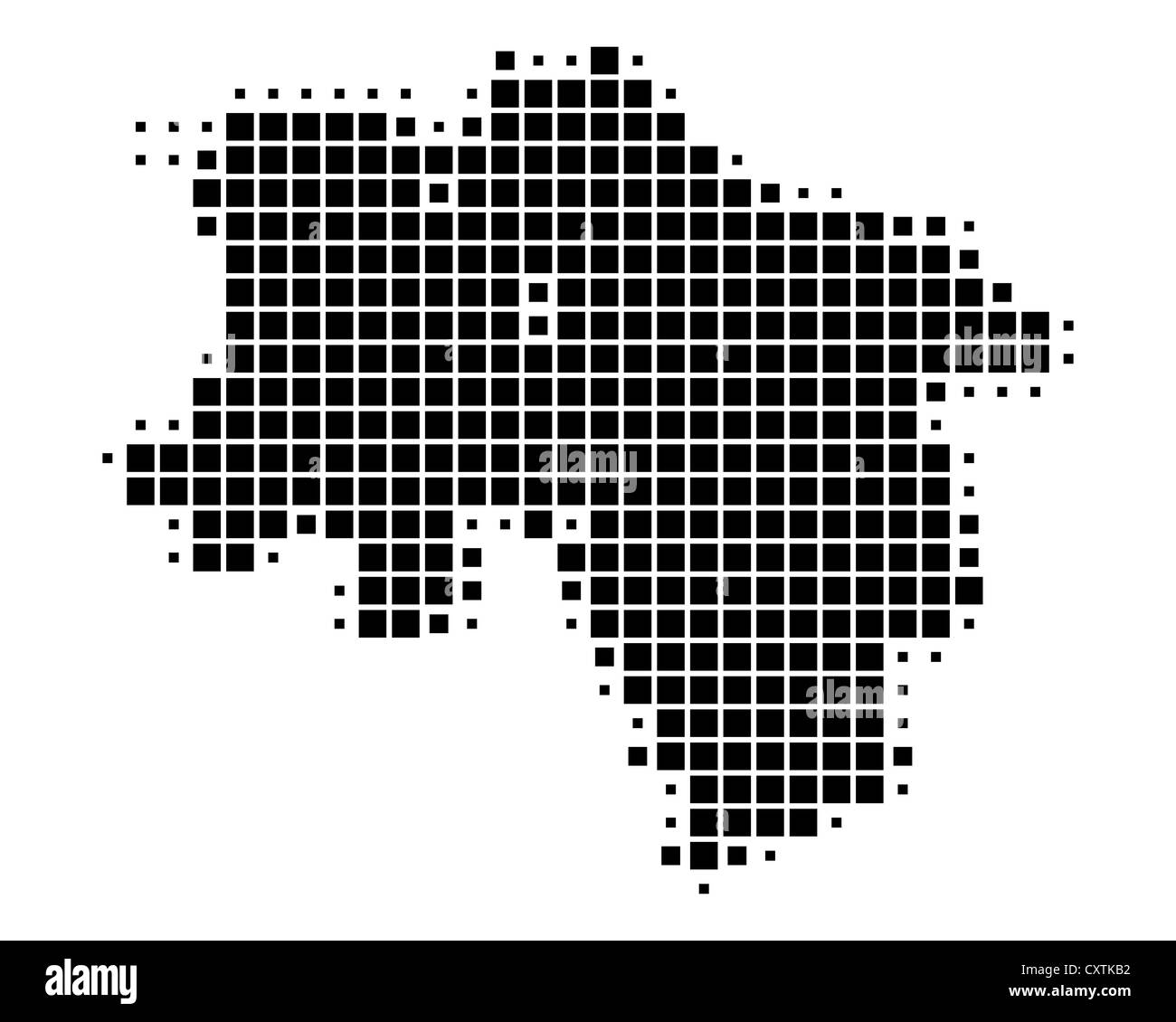 Map of Lower Saxony Stock Photo - Alamy