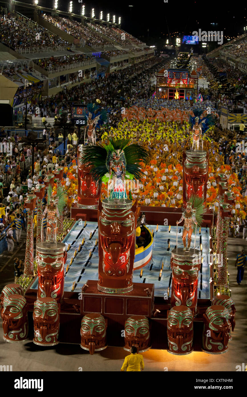Totem Pole Float Carnival Rio de Janeiro Brazil Stock Photo