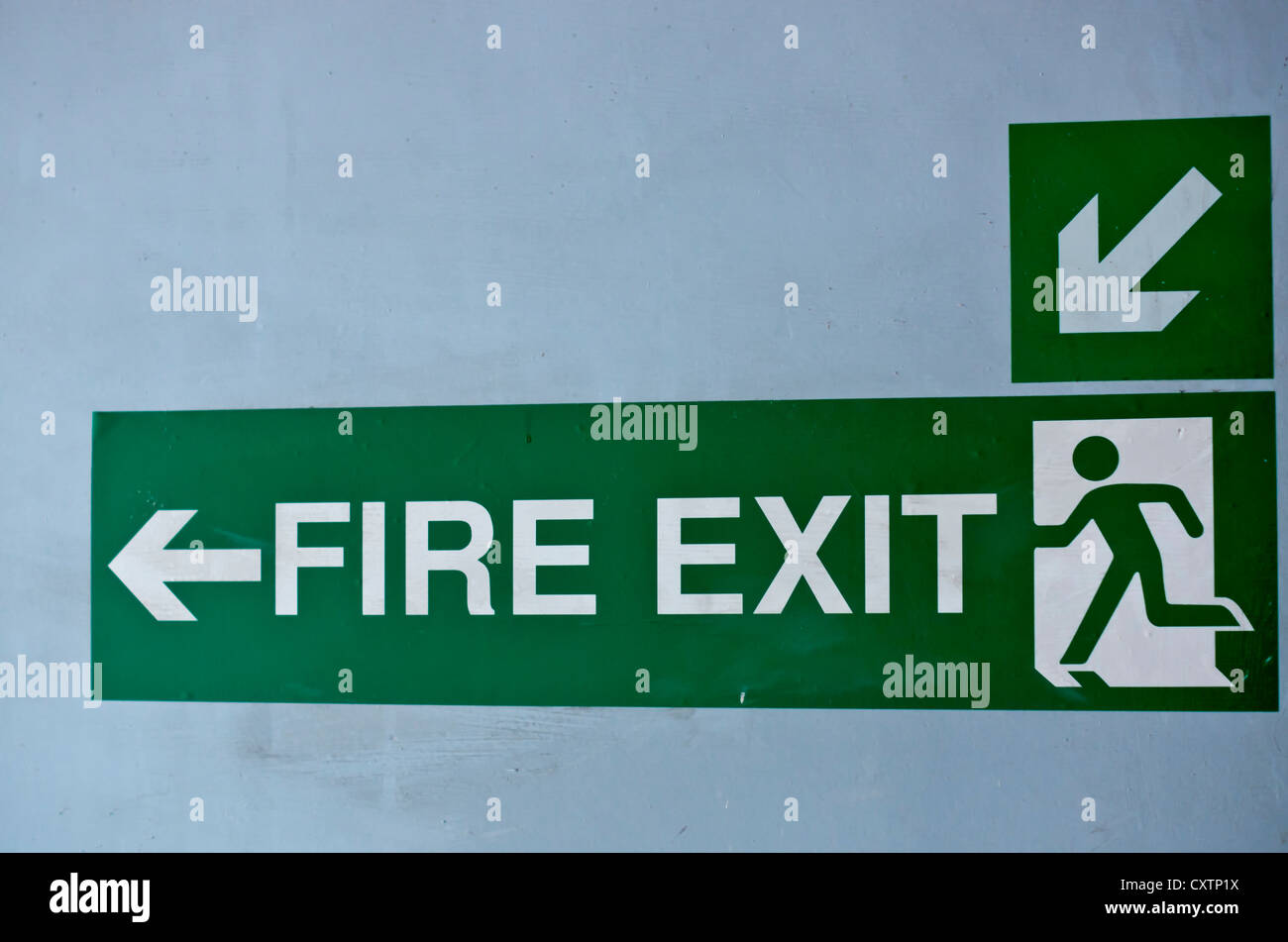 Fire exit sign Stock Photo