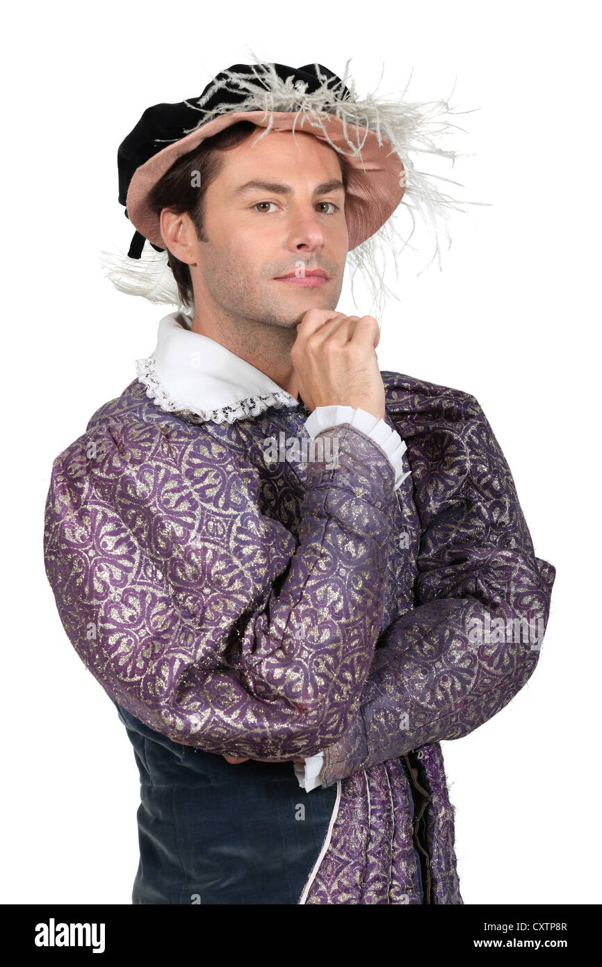 Man in Tudor Fancy Dress Costume Stock Photo Alamy