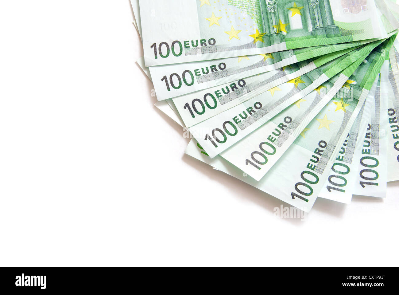 banknotes of euro isolated on a white background Stock Photo - Alamy