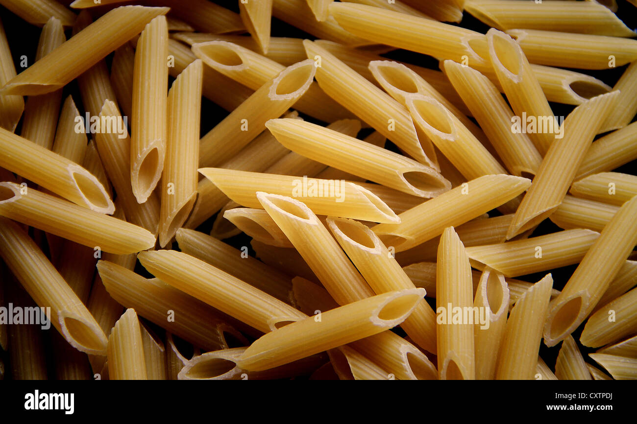 Pasta tube shapes close up Stock Photo Alamy