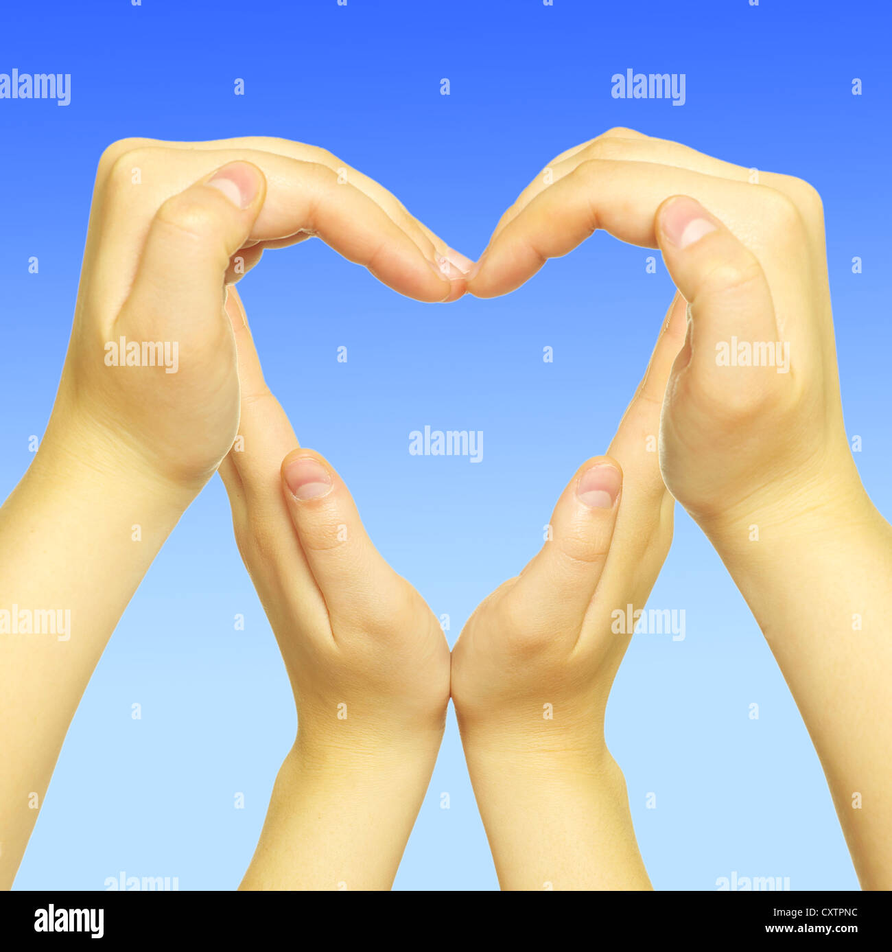 woman’s hands made in the form of heart Stock Photo Alamy