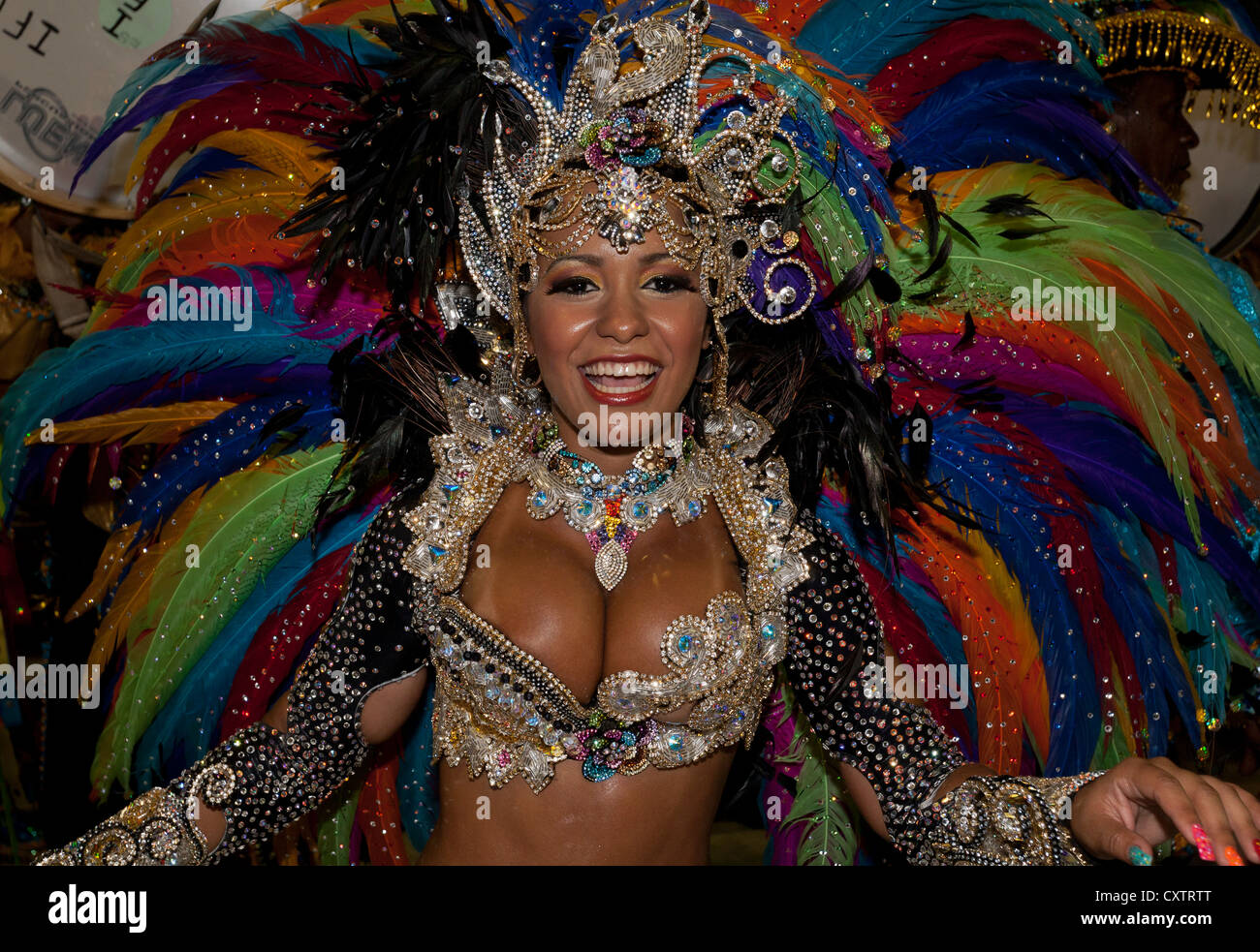 Woman in Colourful Costume Carnival Rio de Janeiro Brazil Stock Photo -  Alamy