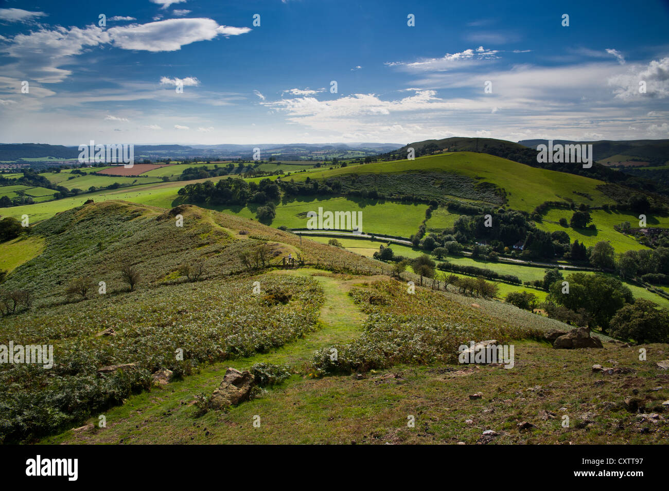 Hope Bowdler Hill, Shropshire Hills Stock Photo Alamy