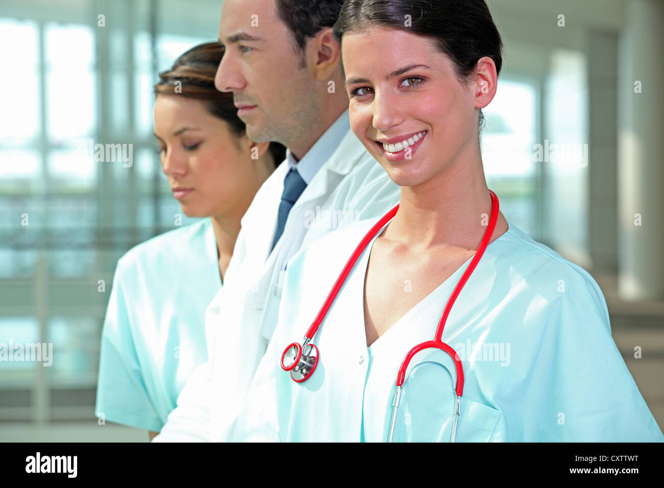 The hospital workers Stock Photo