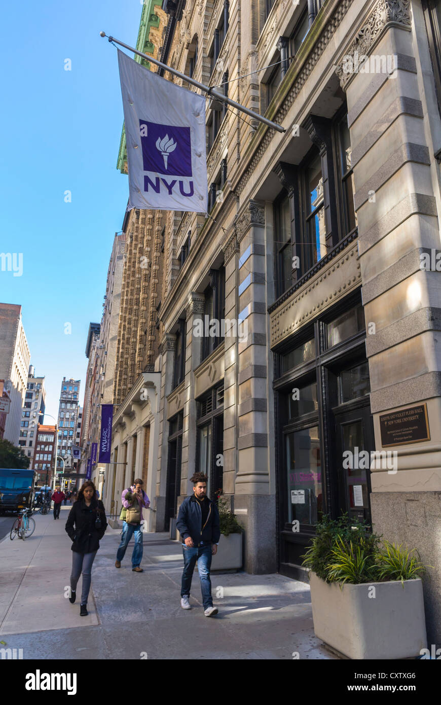 New York City, NY, USA, Students Walking Outside at New York University ...