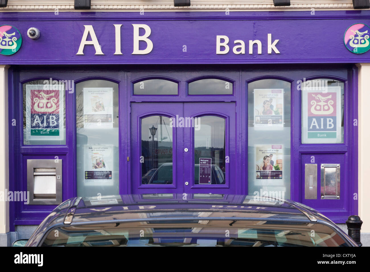 Cobh, County Cork, Republic of Ireland. Branch of AIB Bank. Stock Photo