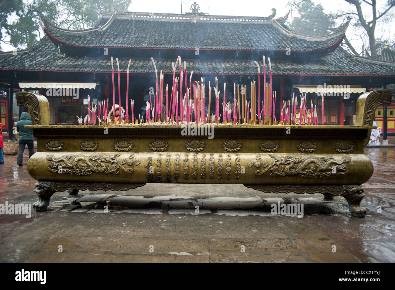 Temple incense burner Stock Photo Alamy