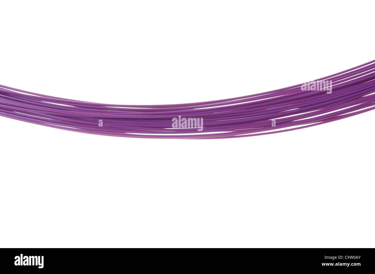 Purple wire isolated on white background Stock Photo Alamy