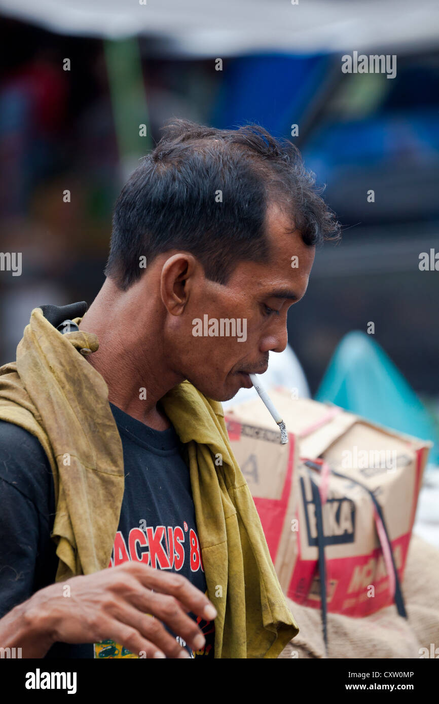 Indonesian Man in Banjarmasin, Indonesia Stock Photo