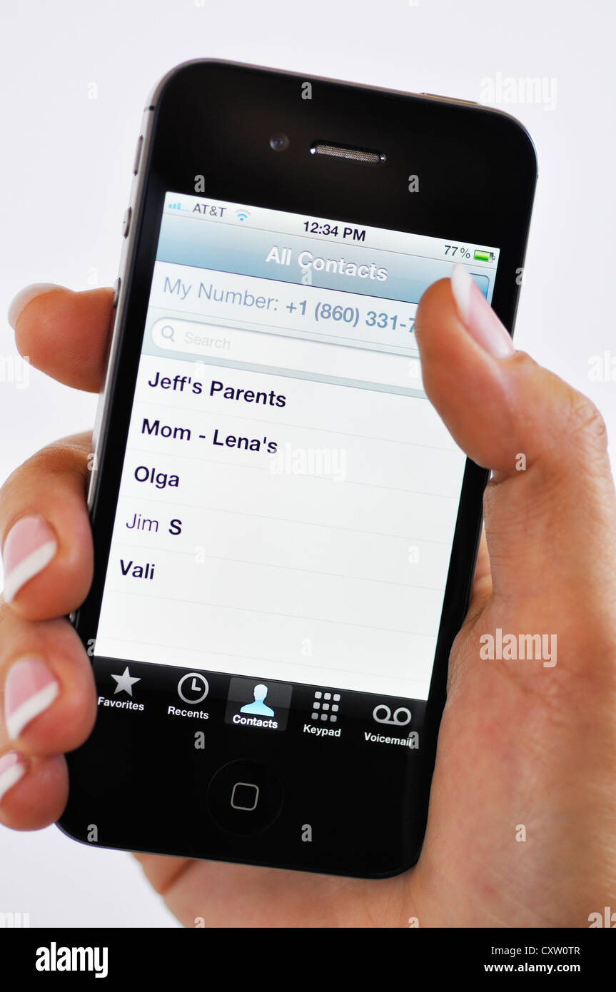 Phone contact list hi-res stock photography and images - Alamy