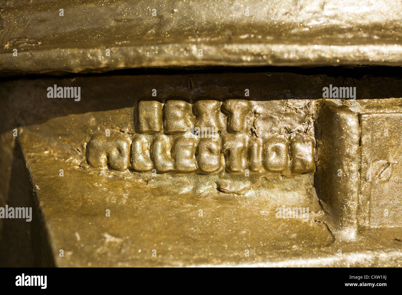 A post box, Chapel Street, KirkbyInAshfield, Nottinghamshire, painted