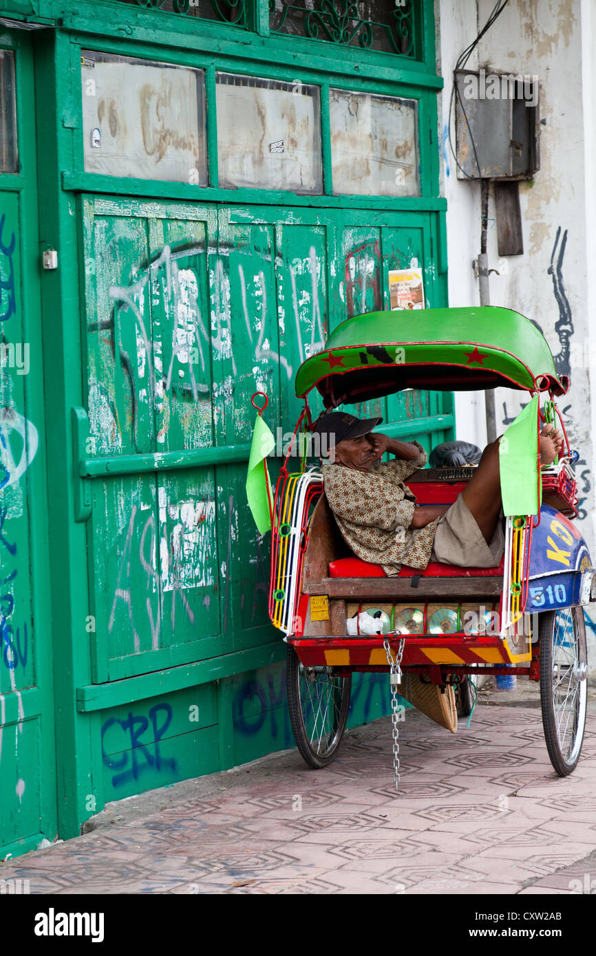 Rickshaws in Yogyakarta, Indonesia Stock Photo - Alamy