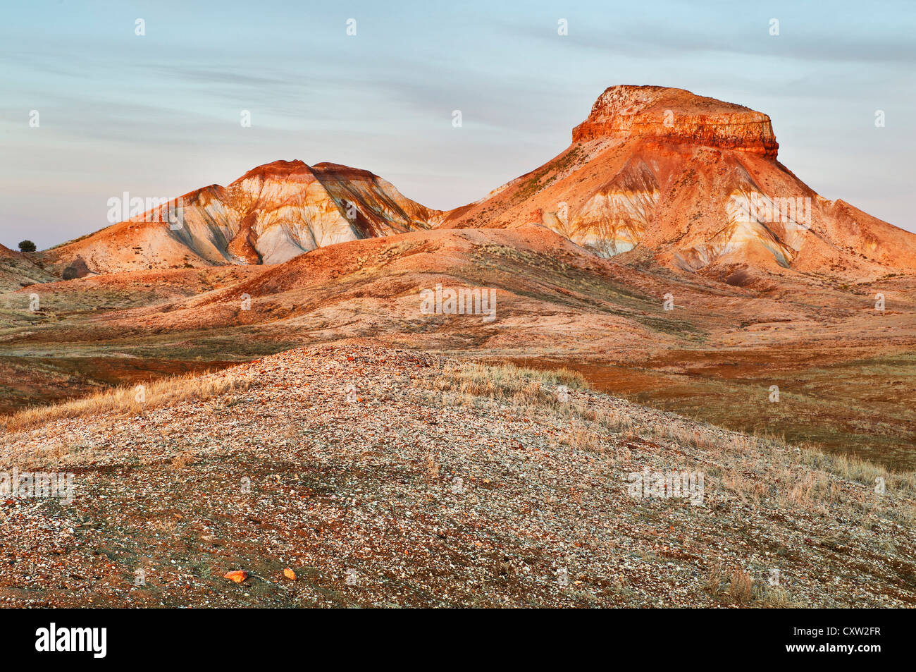 Painted Desert in first light of the day. Stock Photo