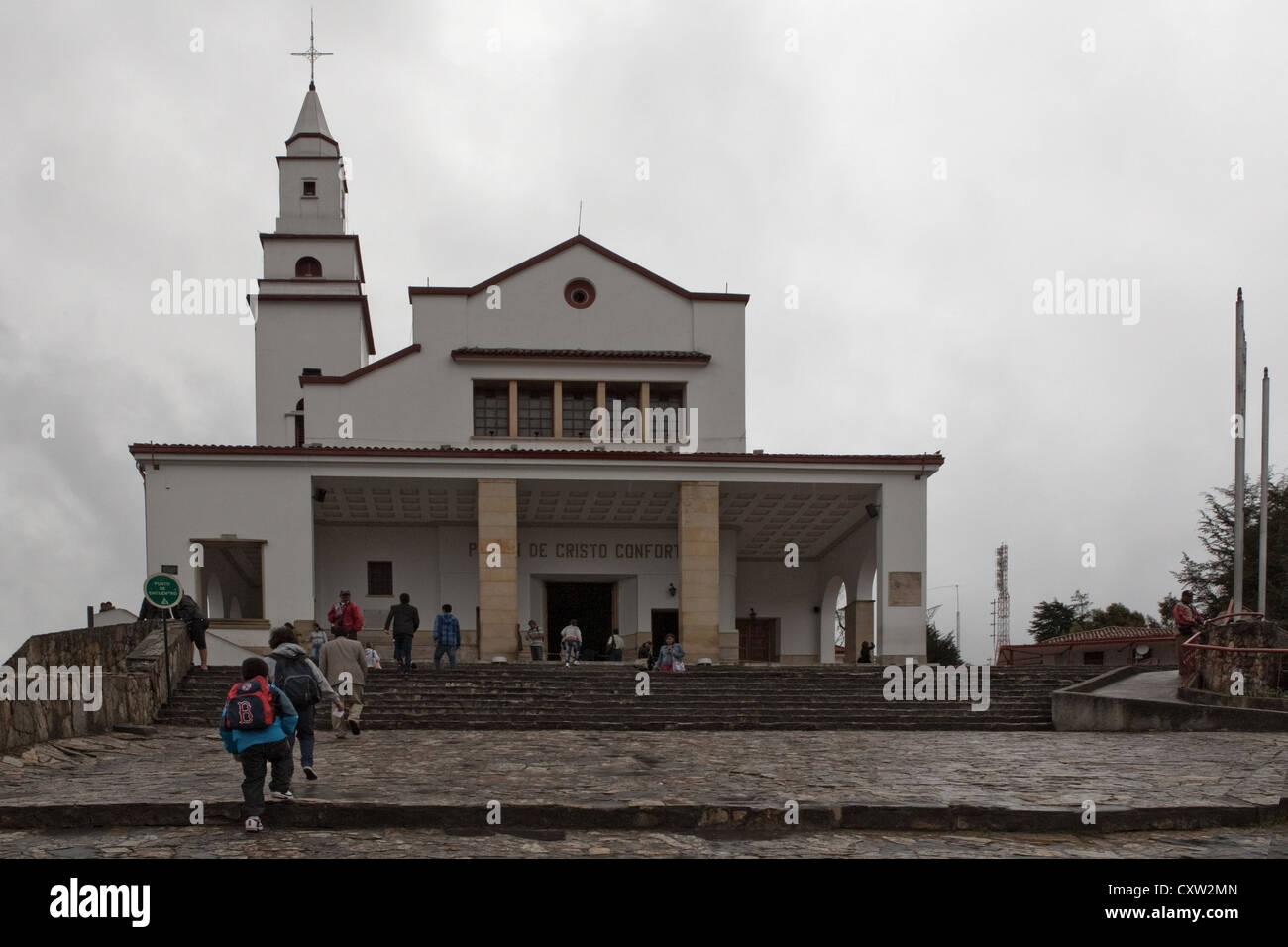 Church, Cerro of Monserrate, Bogota, Colombia Stock Photo