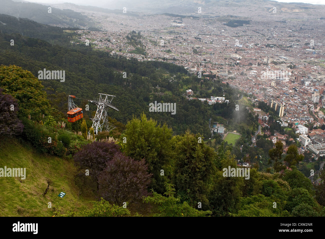 Views from Cerro of Monserrate, Bogota, Colombia Stock Photo