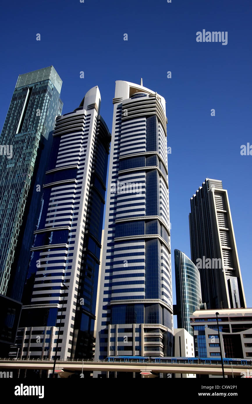 Sheikh Zayed Road skyscrapers in Dubai, UAE Stock Photo Alamy