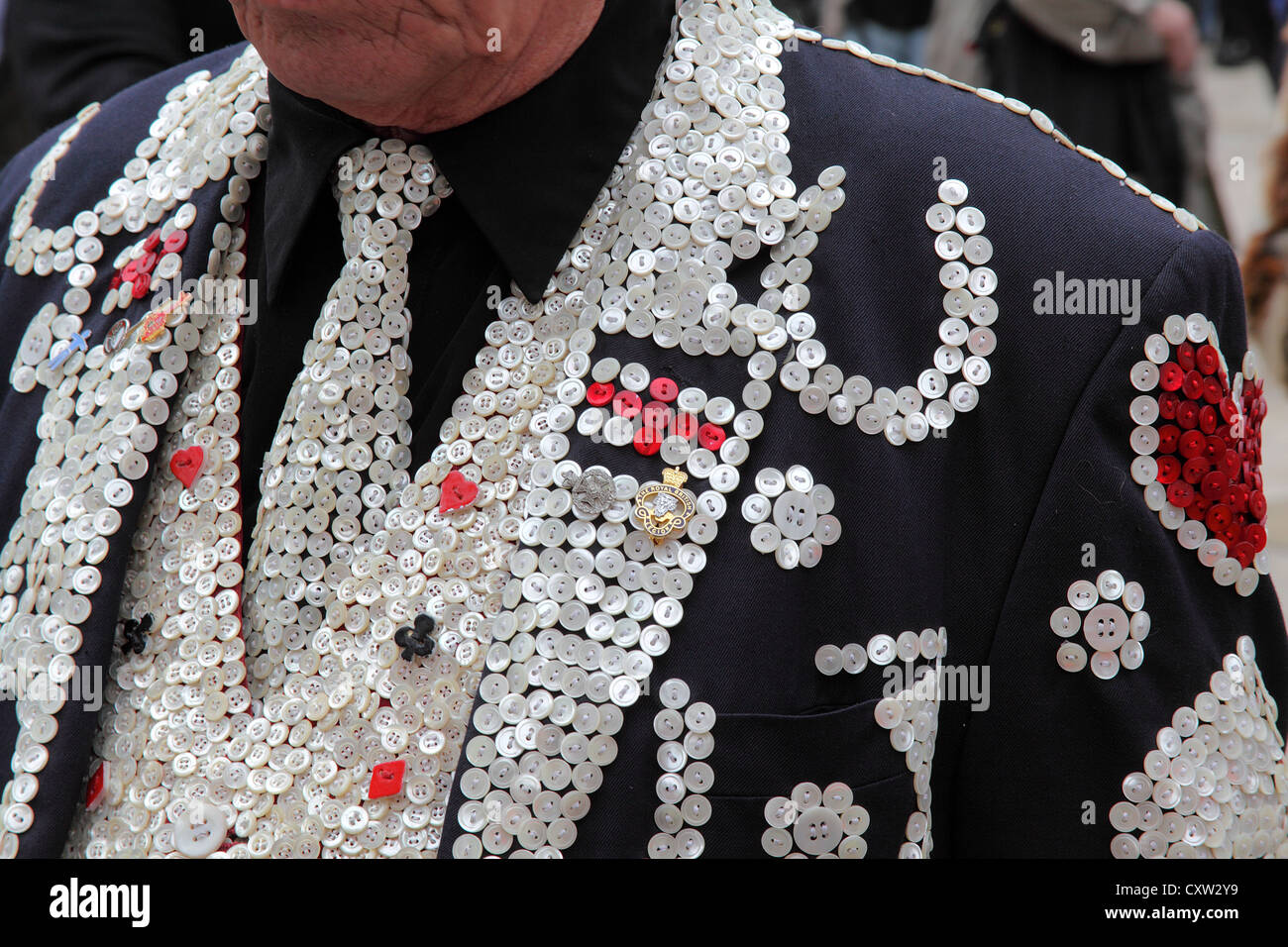Pearly Kings and Queens at the Guildhall in London Stock Photo