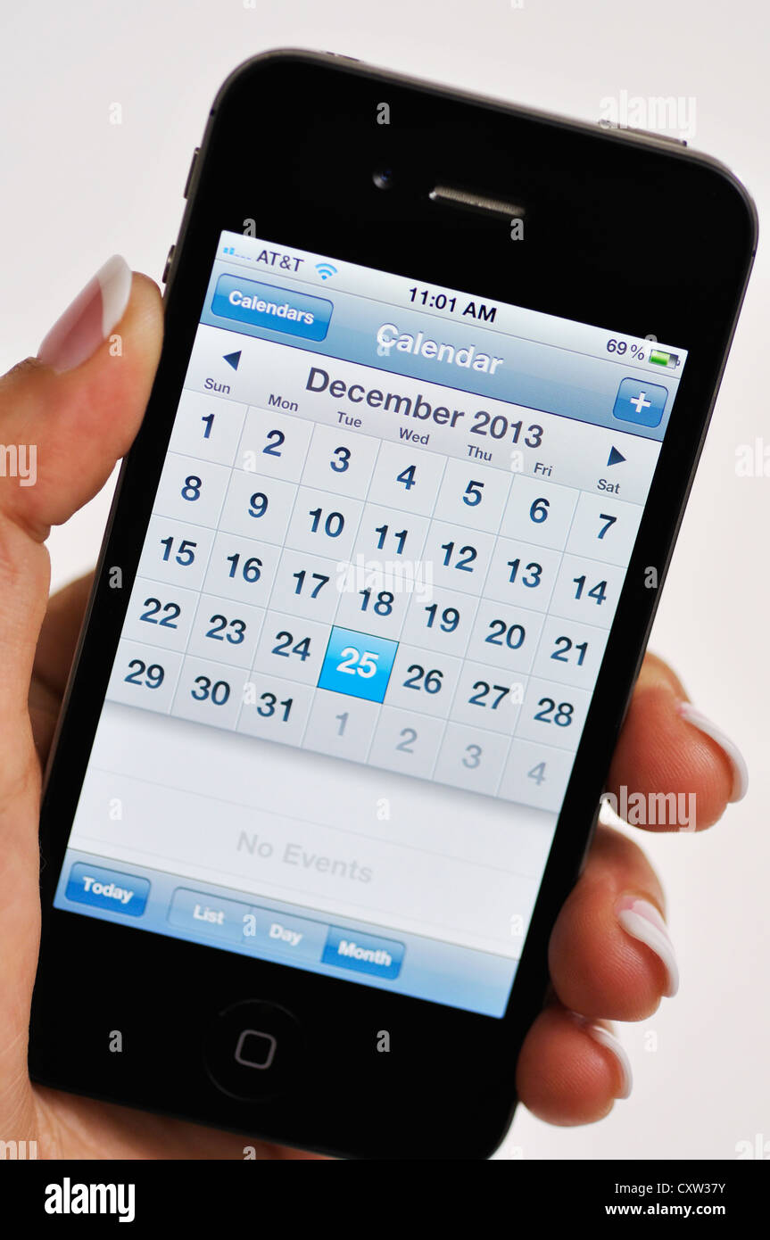 iPhone - Calendar feature Stock Photo - Alamy