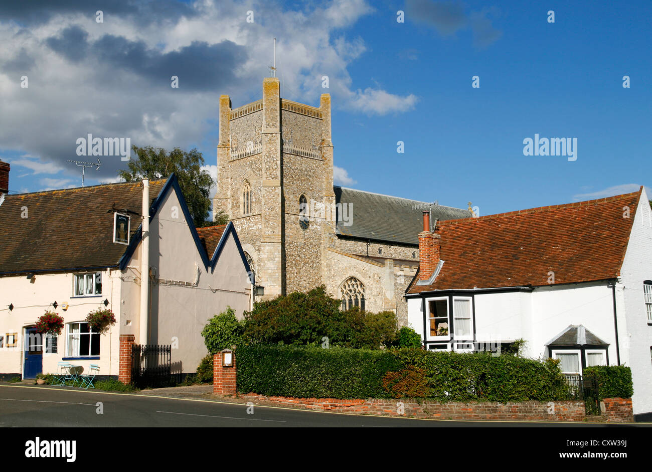 Church and village Orford Suffolk England UK Stock Photo
