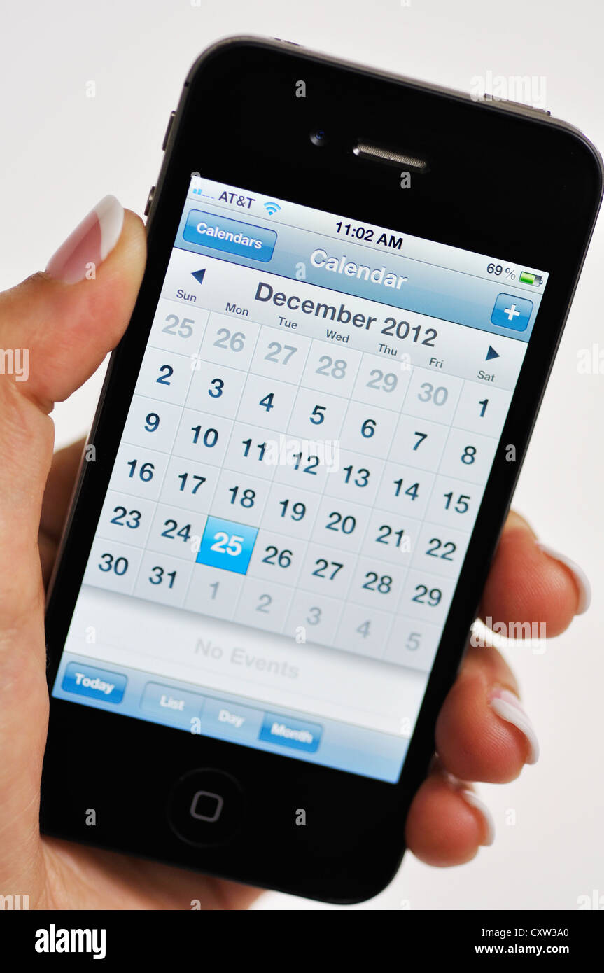 iPhone - Calendar feature Stock Photo - Alamy