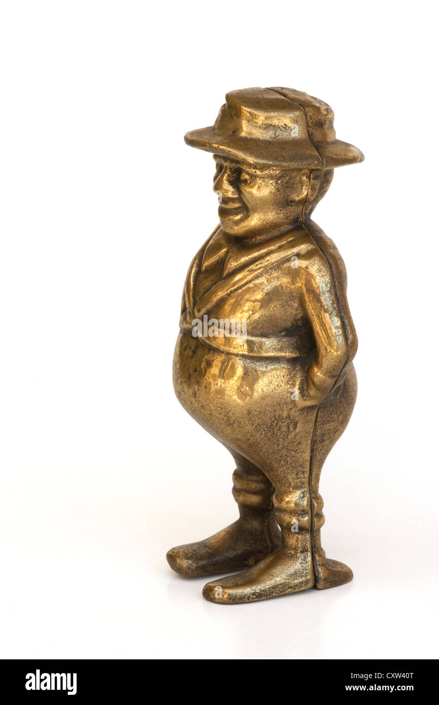 John Bull brass bank figure Stock Photo