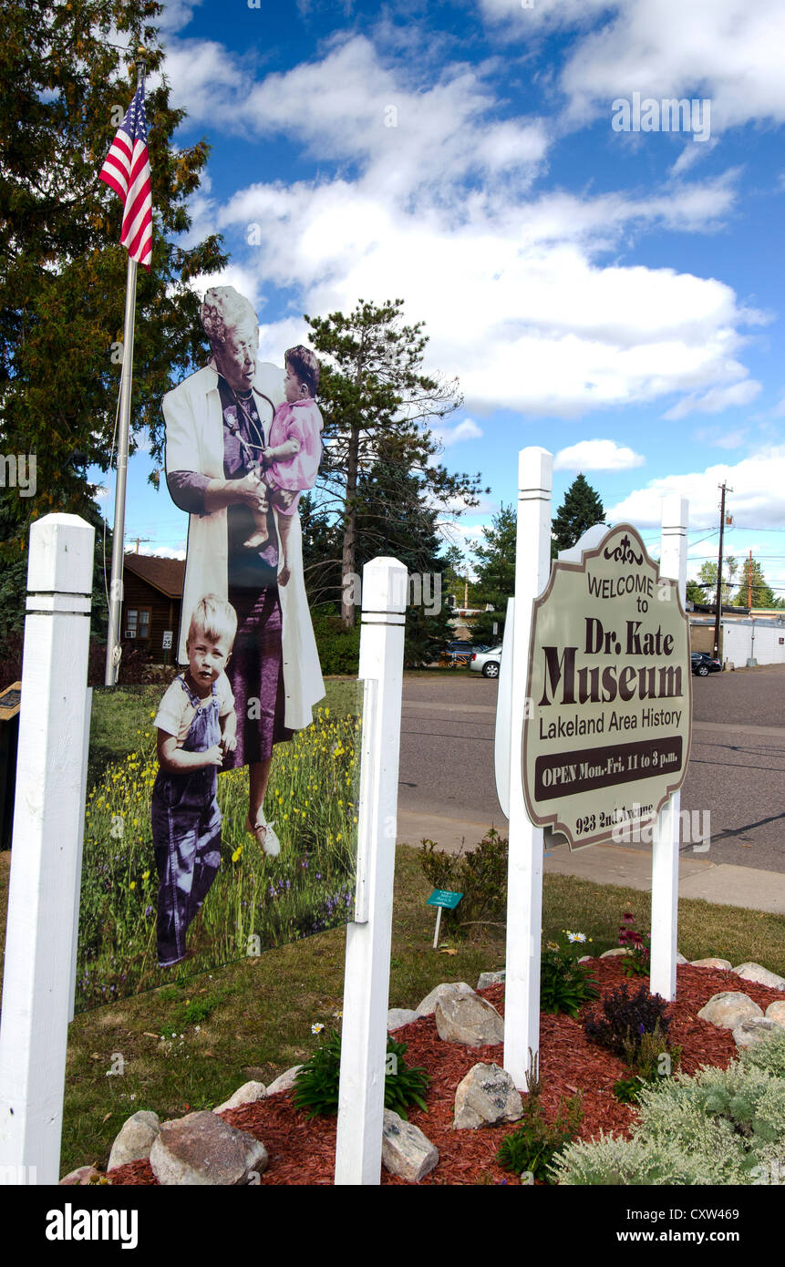 The Dr. Kate Museum in Woodruff, Wisconsin Stock Photo