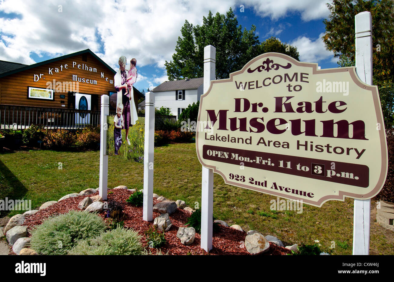 The Dr. Kate Museum in Woodruff, Wisconsin Stock Photo