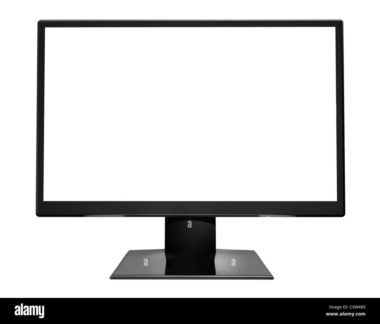 Computer display isolated on white background Stock Photo Alamy