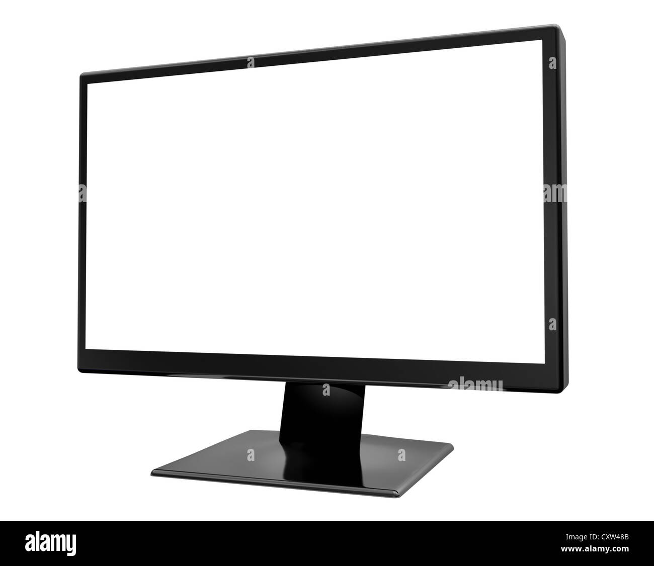 Computer display isolated on white background Stock Photo Alamy
