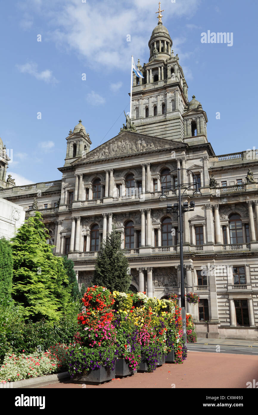 The City Chambers on George Square in Glasgow City Centre, Scotland, UK Stock Photo