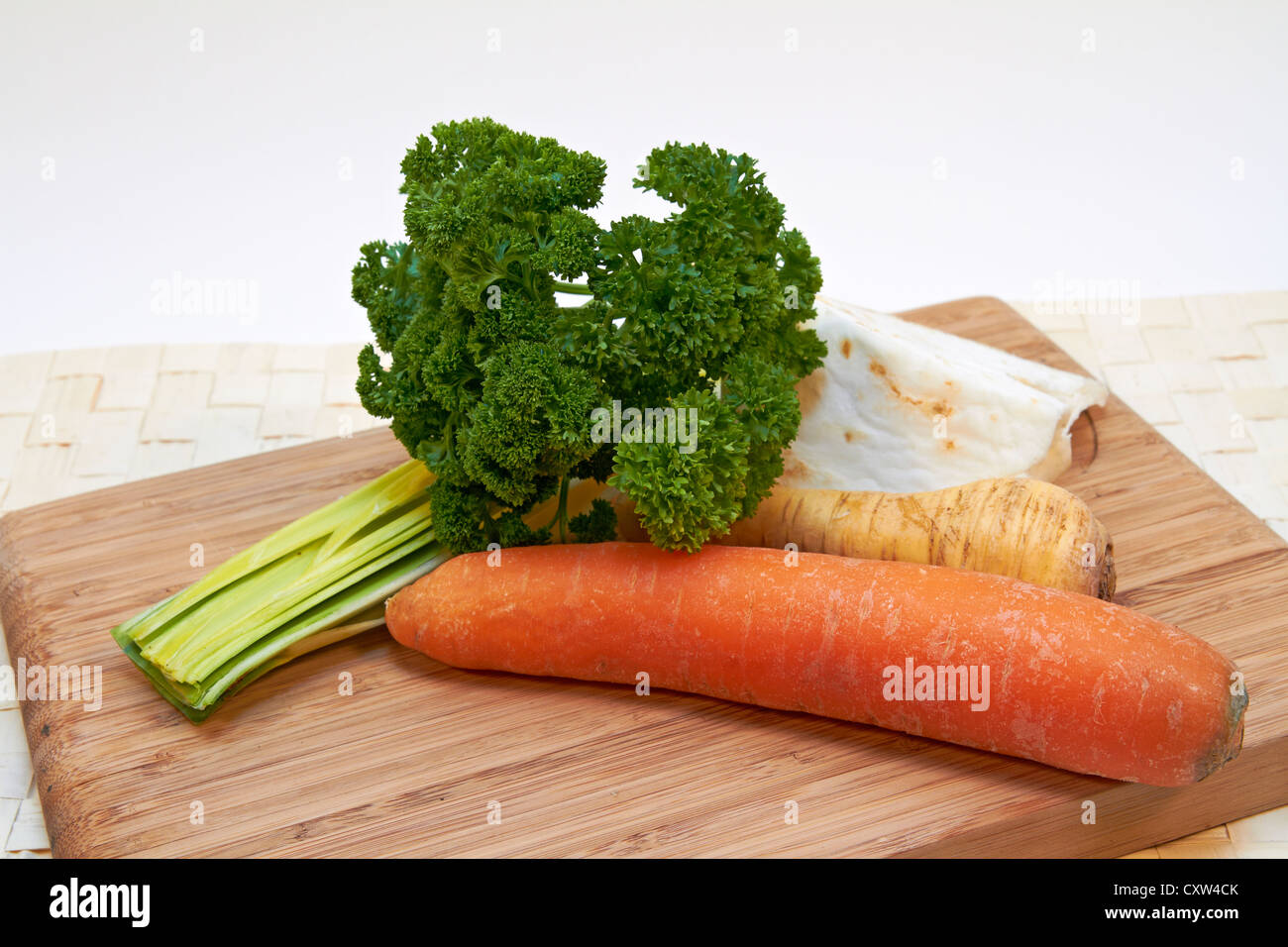 Mixed vegetables for a soup Stock Photo