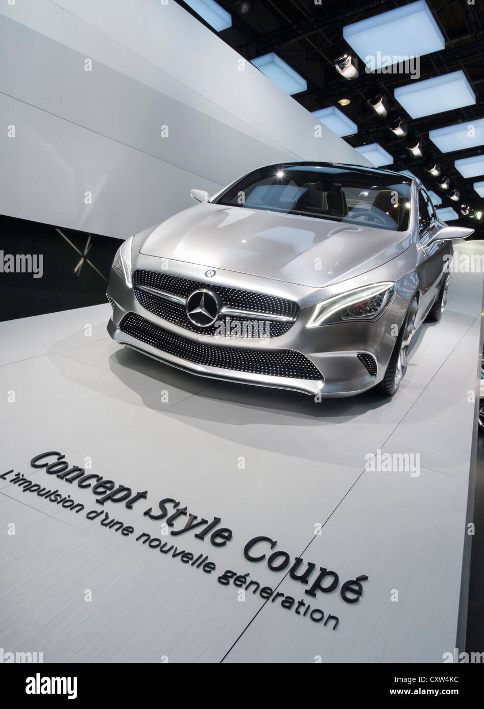 New Mercedes Benz concept Style Coupe on display at Paris Motor Show 2012 Stock Photo