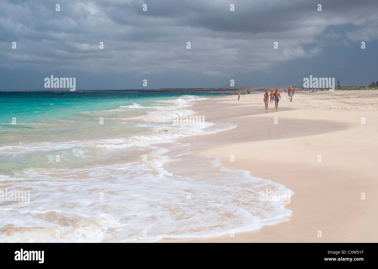 Santa Maria beach, Sal, Cape Verde Islands, Africa Stock Photo