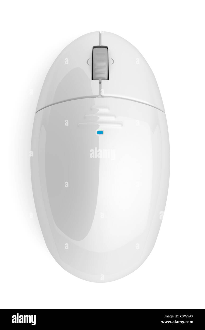 Top view of wireless computer mouse Stock Photo - Alamy