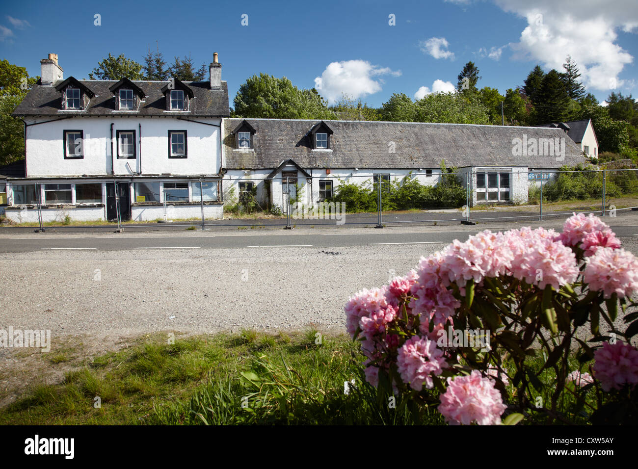 Abandoned and derelict hotel/Inn at St Catherines, Argyll, Scotland